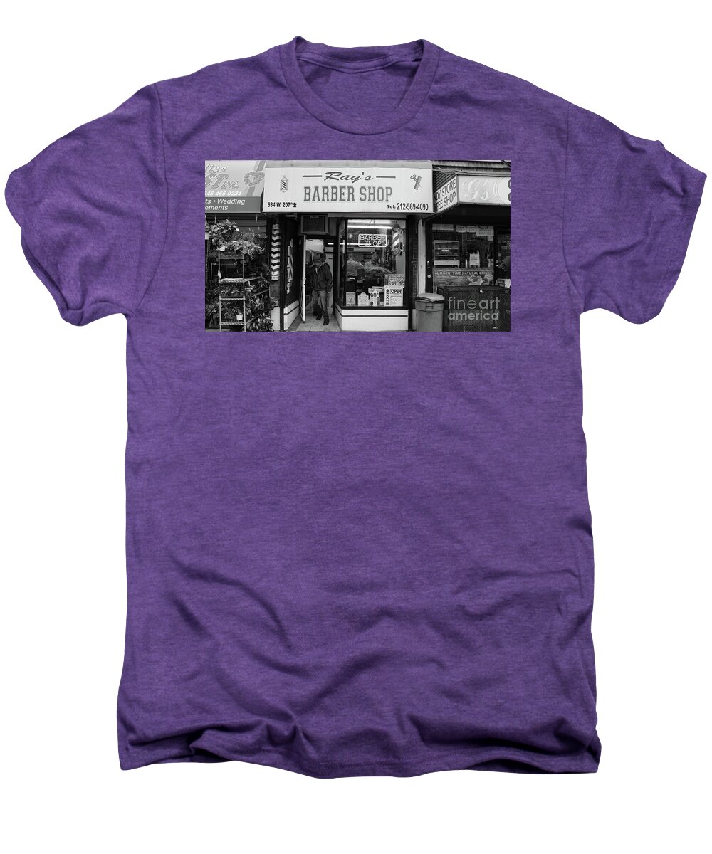 Ray's Men's Premium T-Shirt featuring the photograph Ray's Barbershop by Cole Thompson