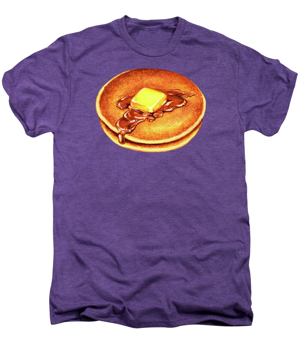 Pancakes Men's Premium T-Shirt featuring the painting Short Stack Pattern by Kelly Gilleran