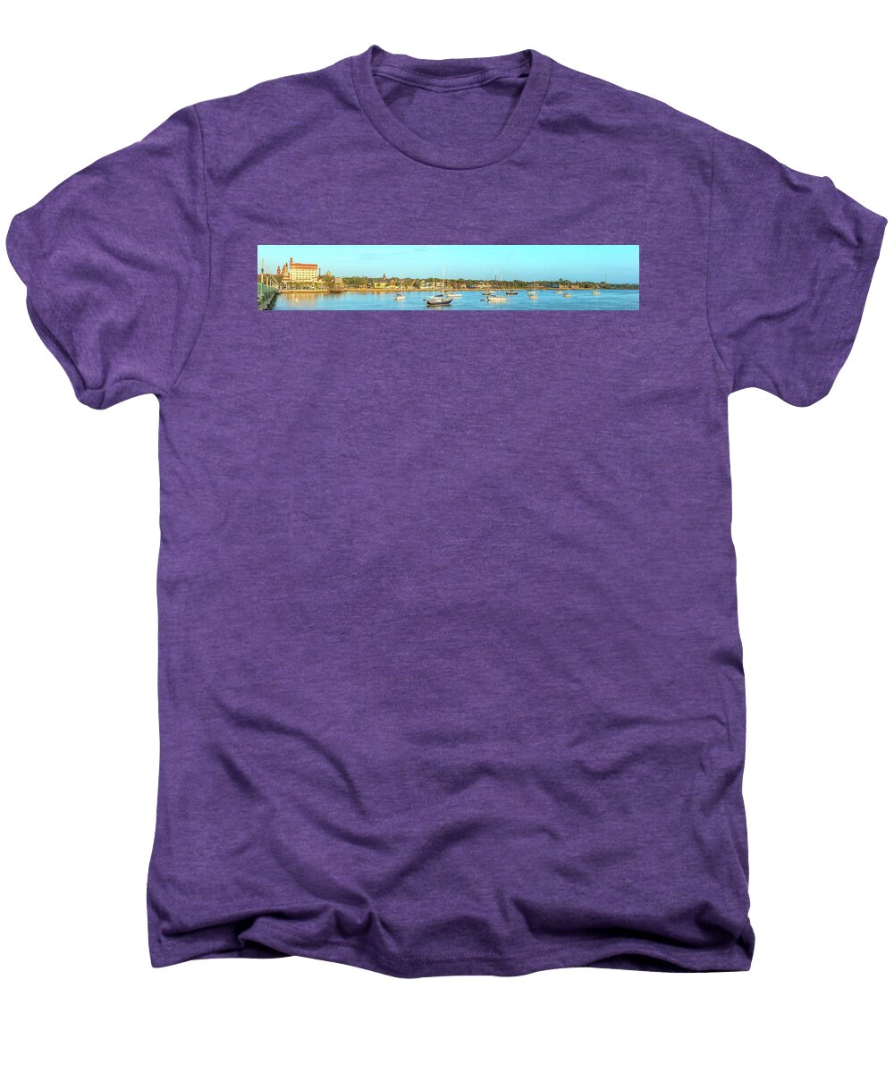 St Augustine Florida Men's Premium T-Shirt featuring the photograph St Augustine Panorama by Sebastian Musial
