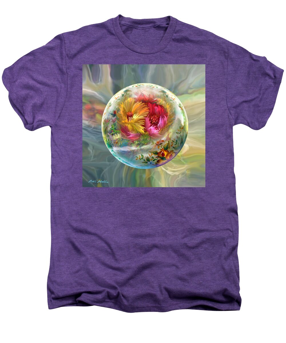  Summer Flowers Men's Premium T-Shirt featuring the digital art Summer Daydream by Robin Moline