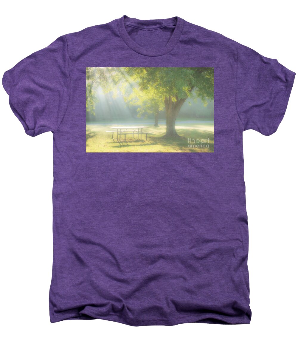Fog Men's Premium T-Shirt featuring the photograph Sunlit Morning by Tamyra Ayles