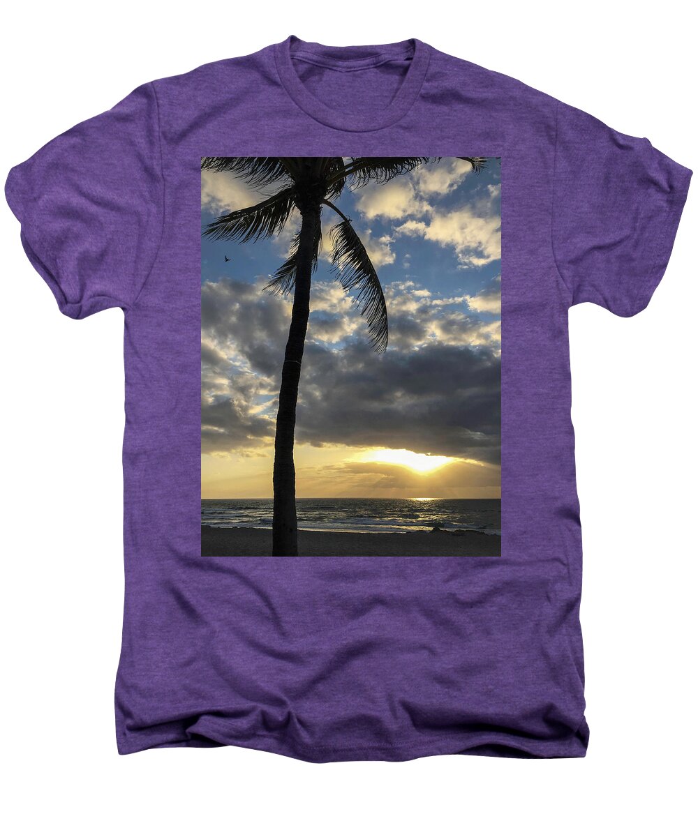 Tropical Men's Premium T-Shirt featuring the photograph Tropical Sunrise by Arlene Carmel