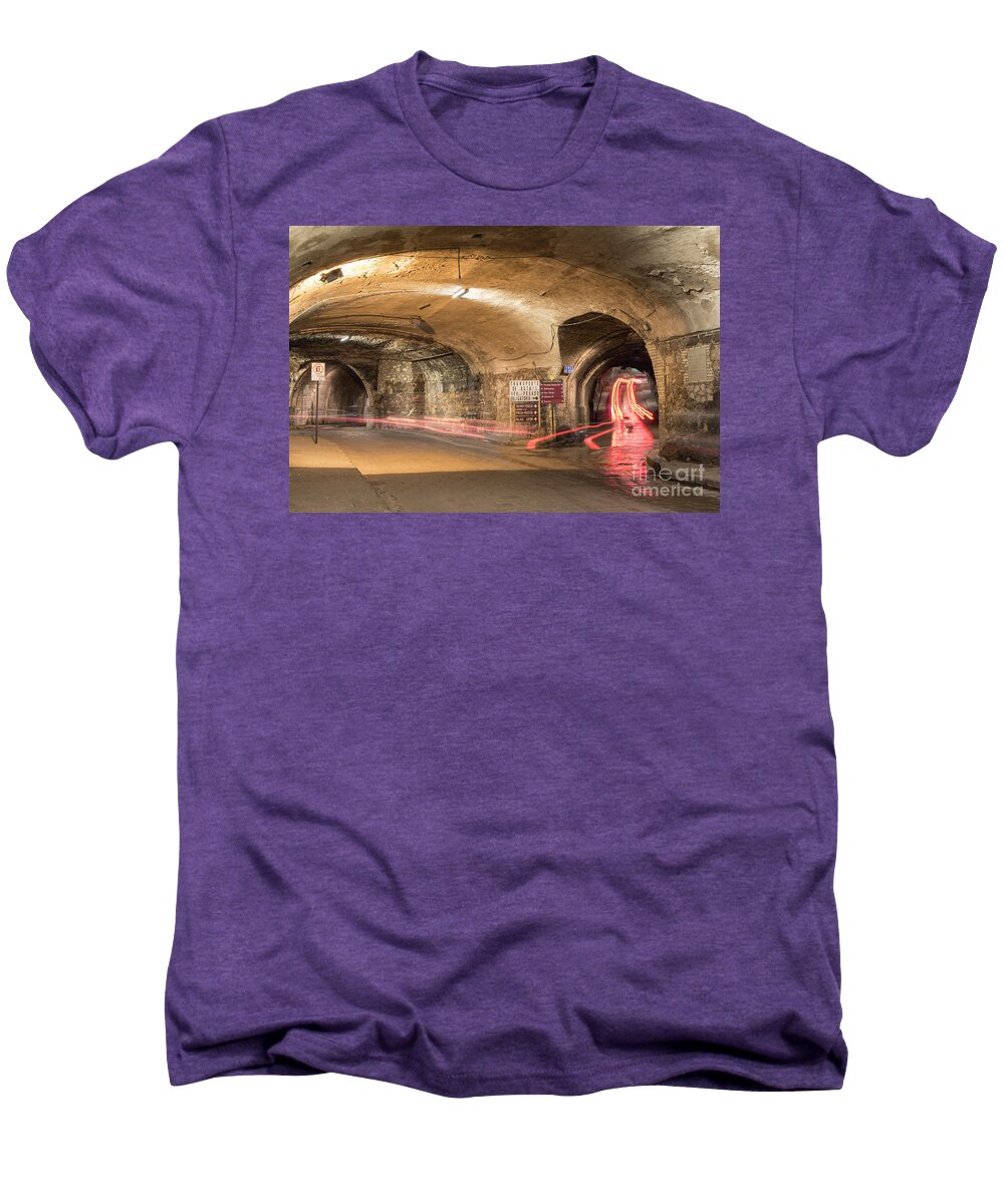 Action Men's Premium T-Shirt featuring the photograph Underground Tunnels in Guanajuato, Mexico by Juli Scalzi