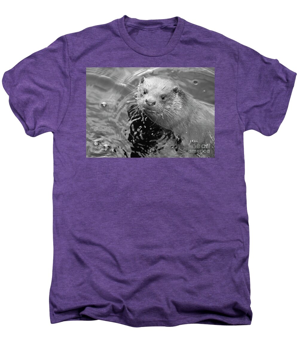 Ambleside Men's Premium T-Shirt featuring the photograph European Otter by Science Photo Library