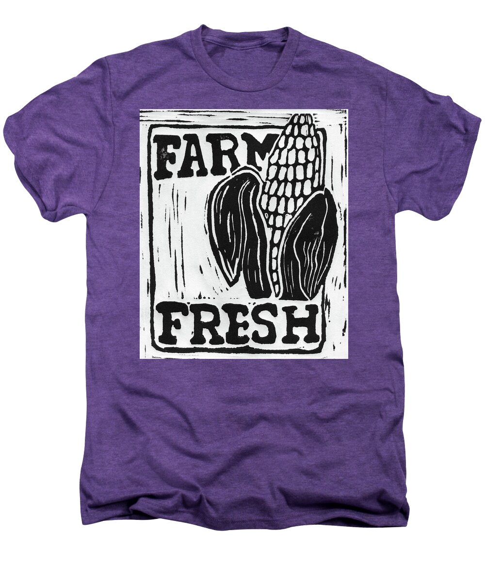 Dent Men's Premium T-Shirt featuring the relief Farm Fresh Corn by Jame Hayes