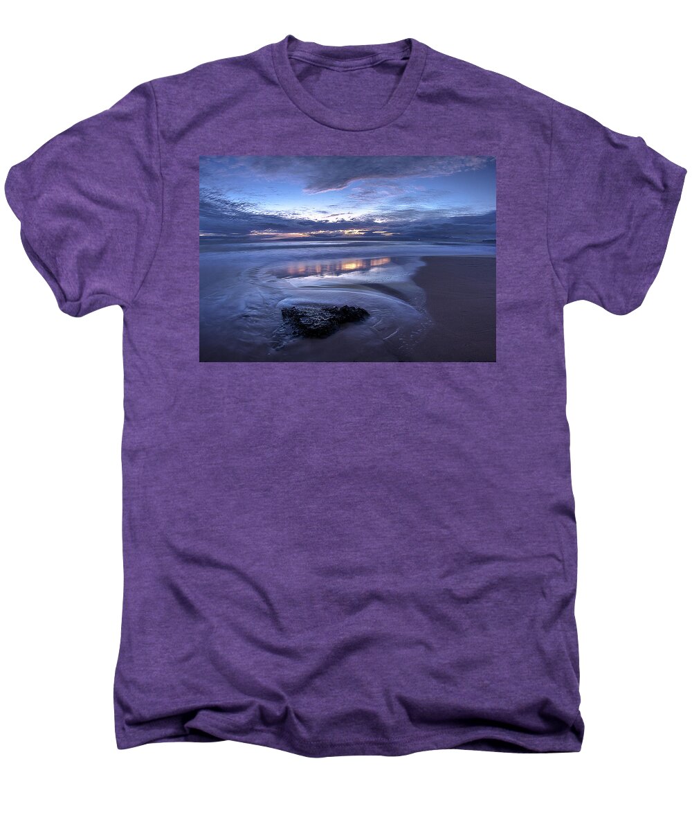 Gazos Creek Men's Premium T-Shirt featuring the photograph October Sunset at Gazos Creek by Morgan Wright