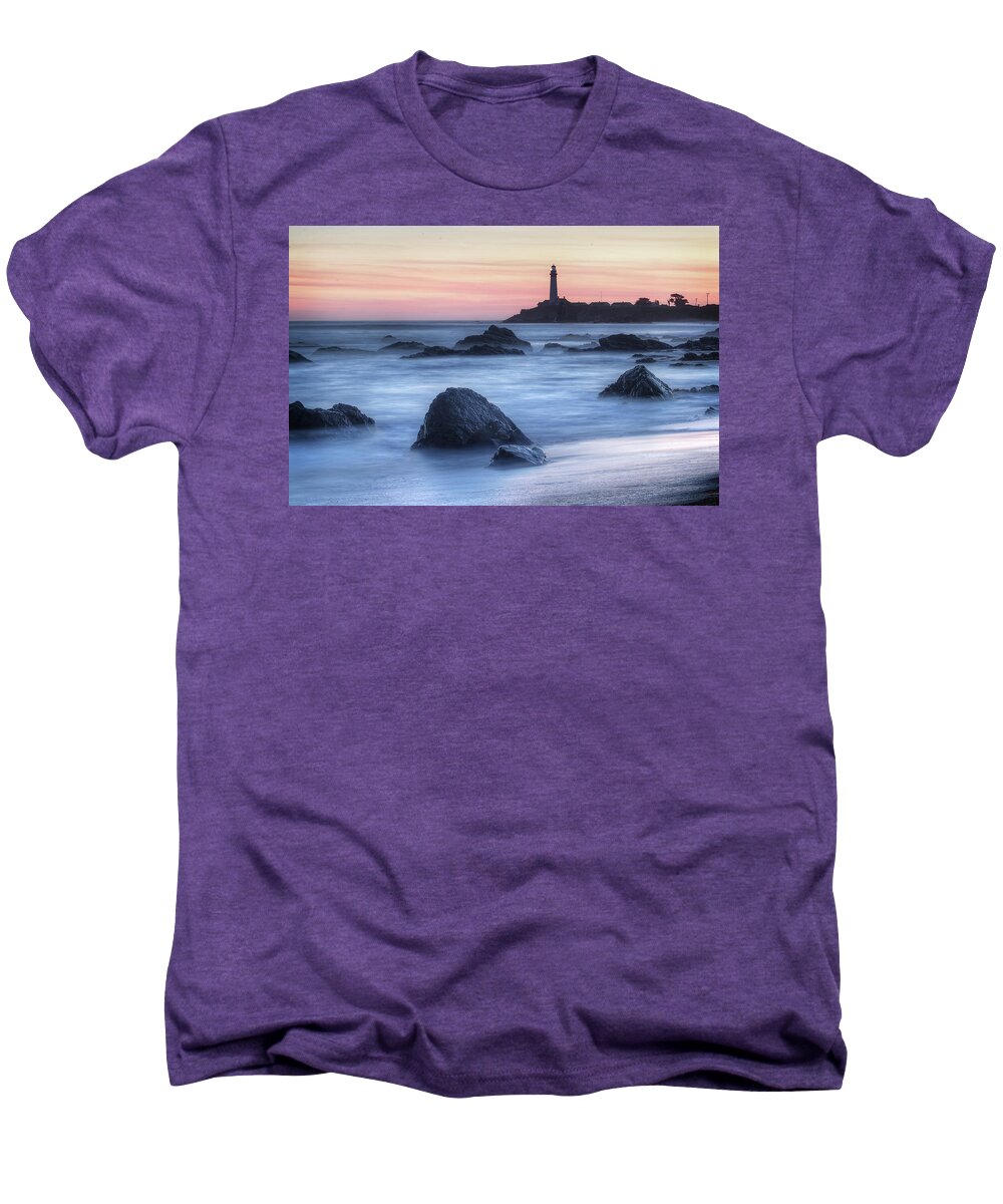 Pigeon Point Men's Premium T-Shirt featuring the photograph Pigeon Point from the Beach by Morgan Wright