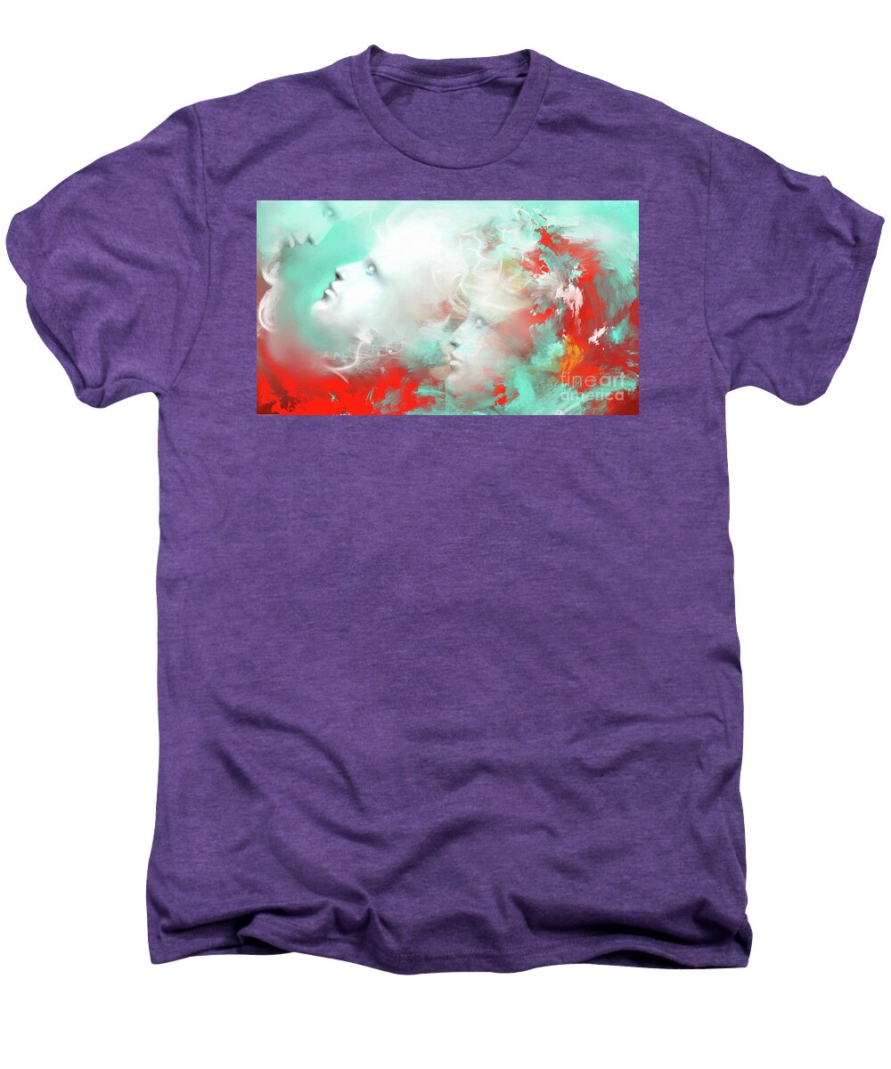  Men's Premium T-Shirt featuring the painting Reconnect by Artificium -