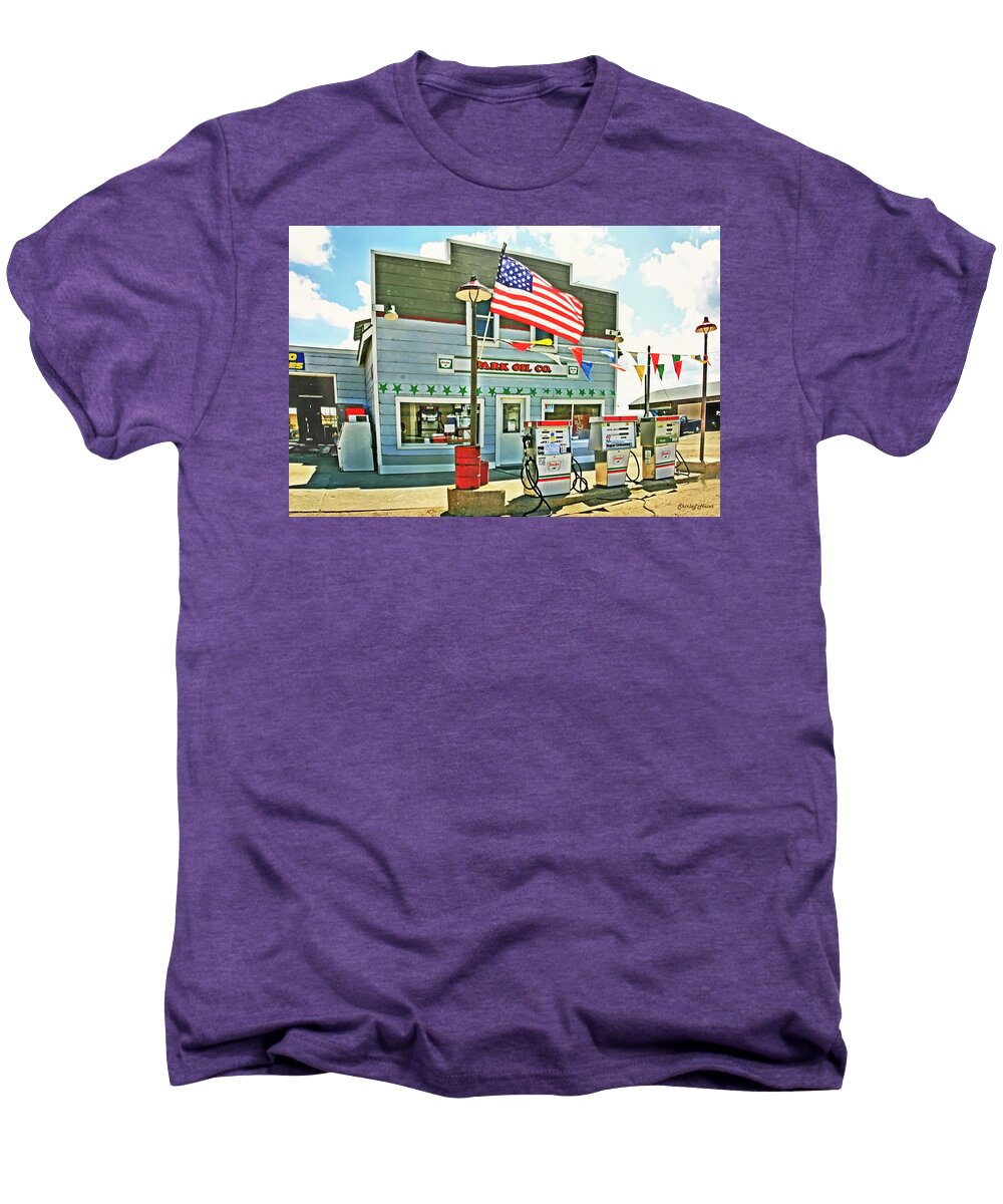 Good Ol Days. Service Station Men's Premium T-Shirt featuring the photograph The Good Ol Days by Shirley Heier
