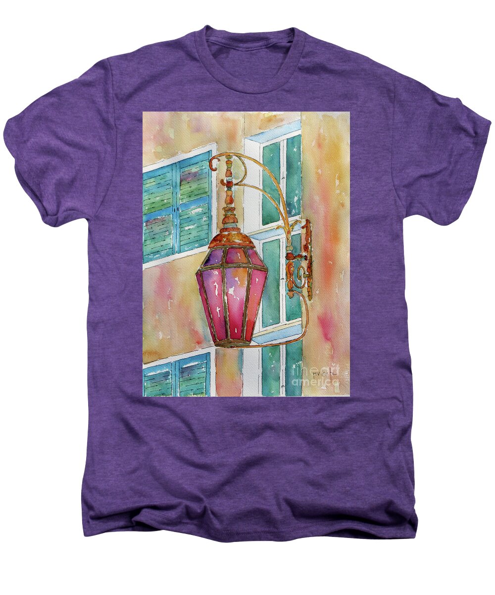 Impressionism Men's Premium T-Shirt featuring the painting Amsterdam Lantern by Pat Katz