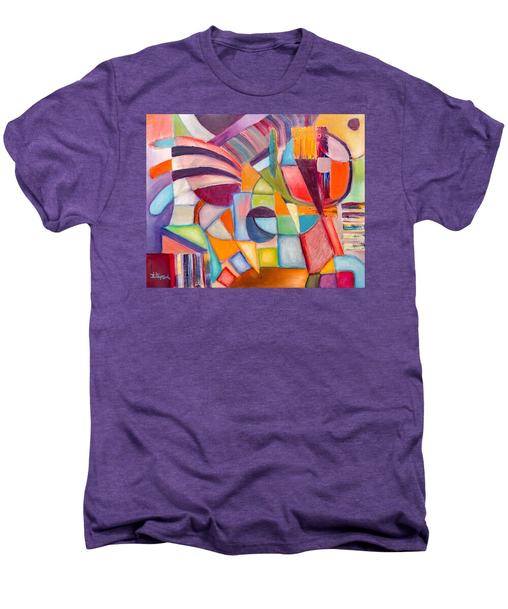 Abstract Men's Premium T-Shirt featuring the painting Cerebral Decor # 2 by Jason Williamson