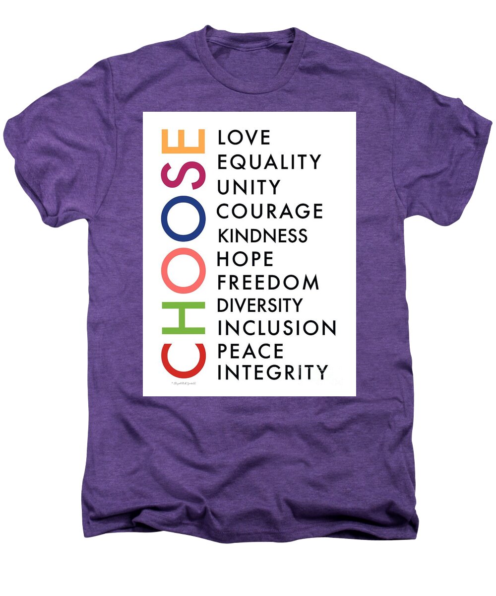 Choose Love Men's Premium T-Shirt featuring the painting Choose by Elizabeth Robinette Tyndall