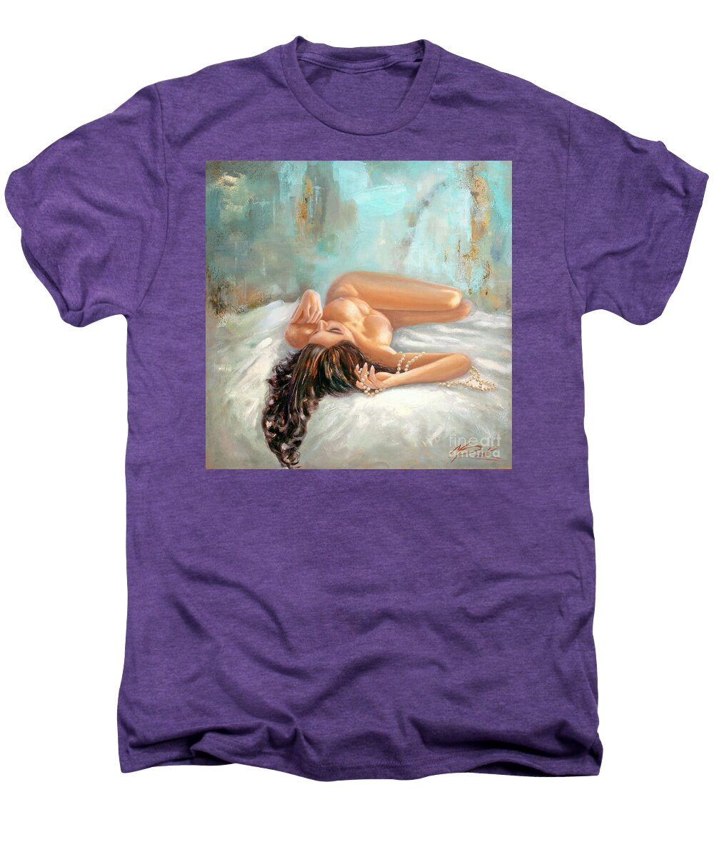 Desire Men's Premium T-Shirt featuring the painting Desire by Michael Rock