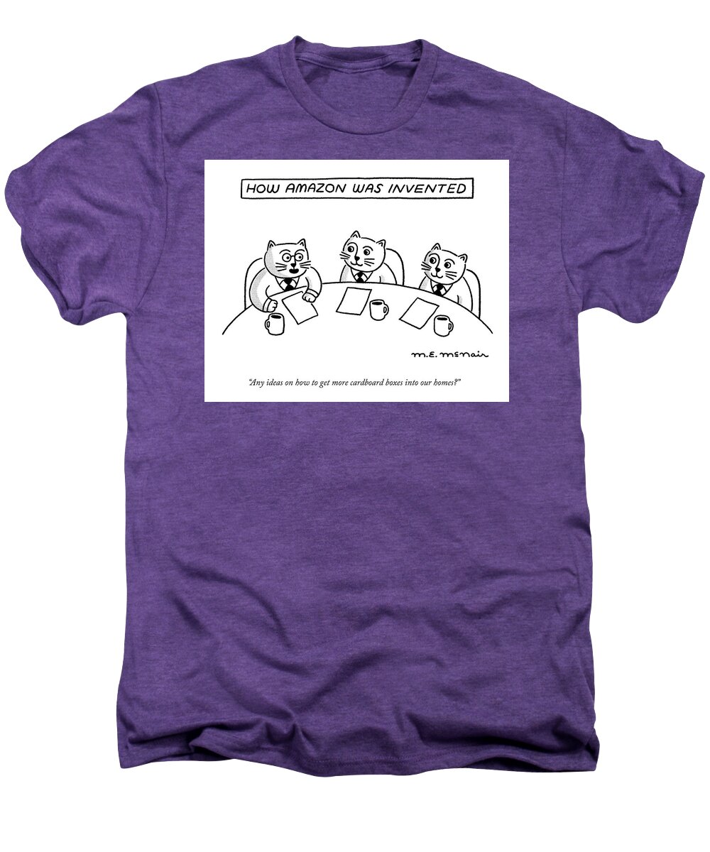 A23631 Men's Premium T-Shirt featuring the drawing How Amazon Was Invented by Elisabeth McNair
