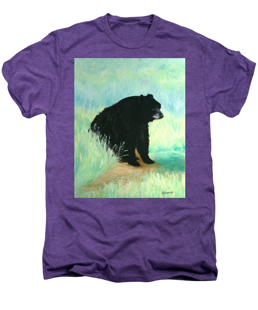 Bear Men's Premium T-Shirt featuring the painting Mondays by Marna Edwards Flavell