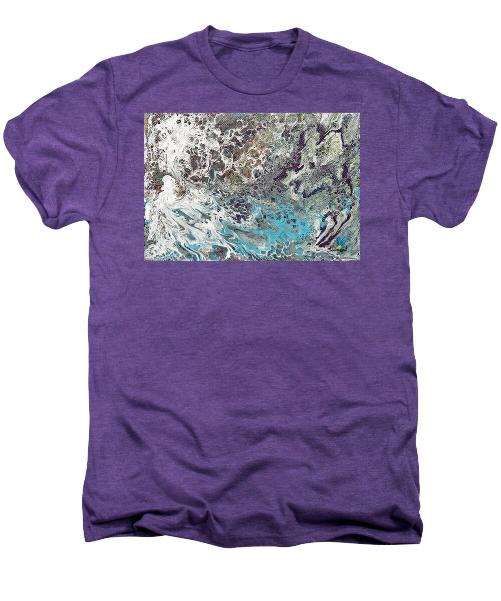 Abstract Men's Premium T-Shirt featuring the painting P1- Earth View by Jason Williamson
