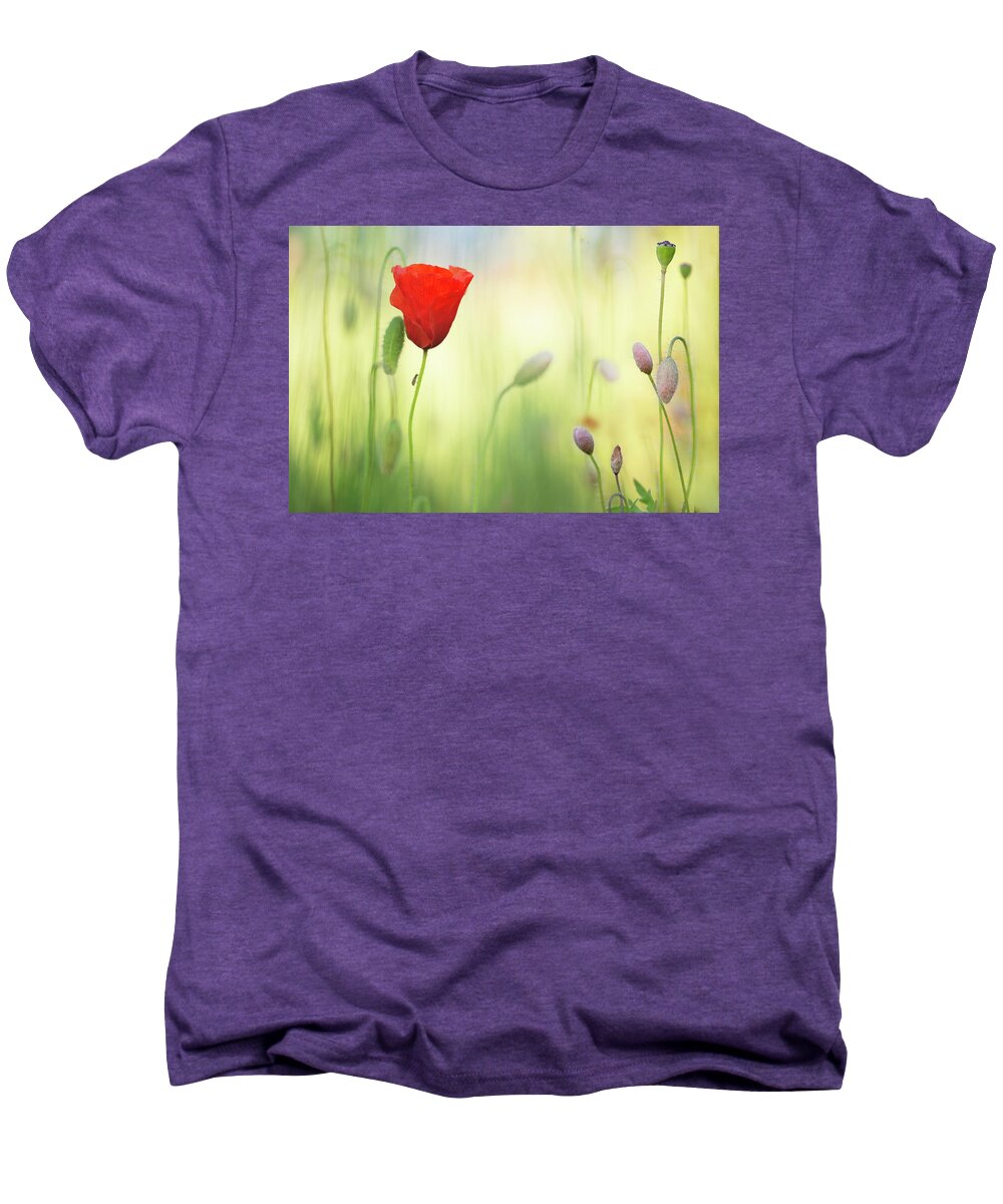 Beautiful Men's Premium T-Shirt featuring the photograph Poppy Flower Dream by Dirk Ercken