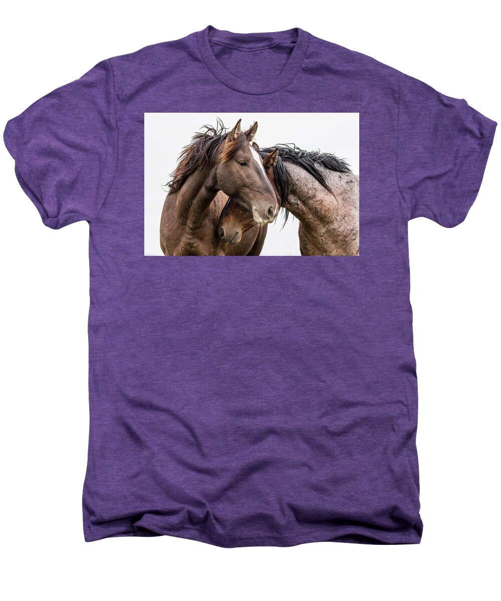 Wild Horses Men's Premium T-Shirt featuring the photograph Secrets by Mary Hone