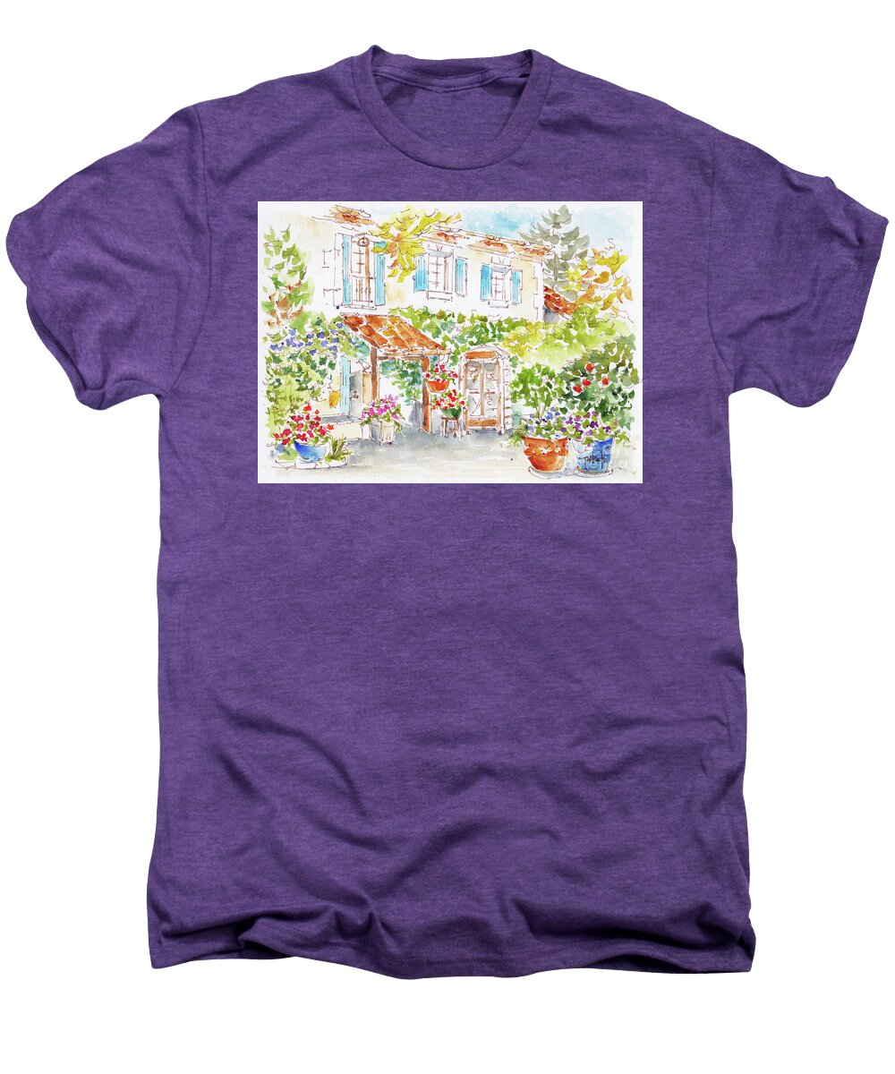 Impressionism Men's Premium T-Shirt featuring the painting Towards The Office Mas St Antoine by Pat Katz
