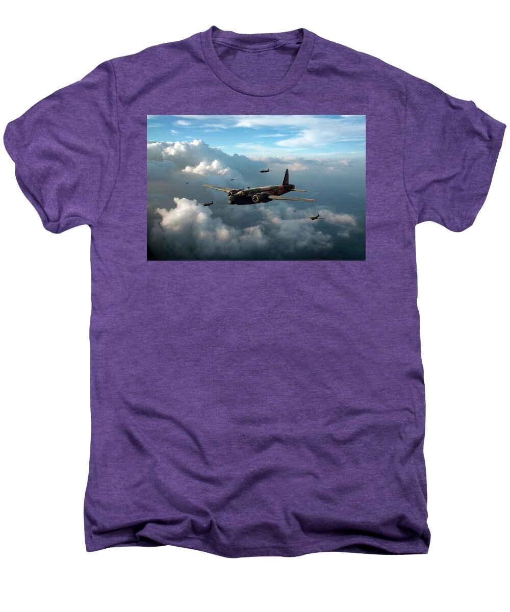 426 Thunderbird Squadron Men's Premium T-Shirt featuring the photograph Vickers Wellingtons by Gary Eason
