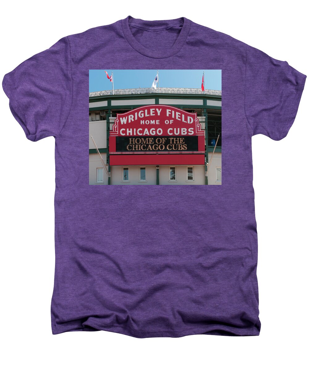 Cubs Men's Premium T-Shirt featuring the photograph Wrigley Field  by Paul Plaine