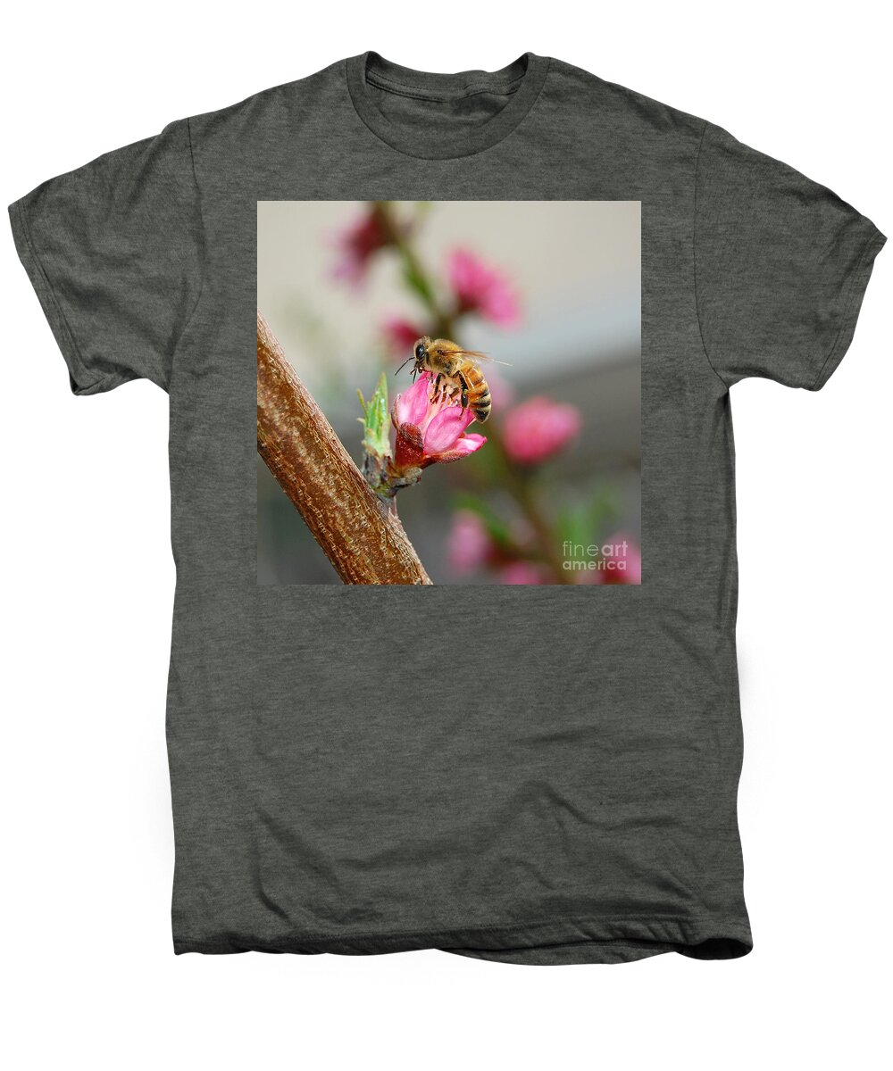 Bee Men's Premium T-Shirt featuring the photograph Busy Bee by Debra Thompson
