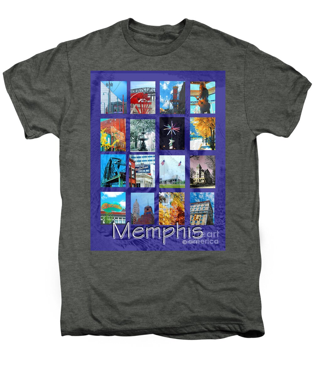Memphis Men's Premium T-Shirt featuring the digital art Memphis by Lizi Beard-Ward