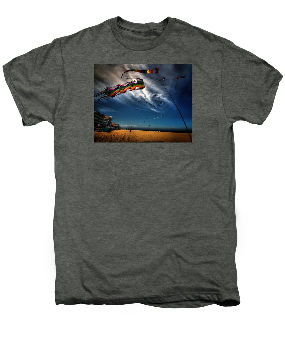 Landscape Men's Premium T-Shirt featuring the photograph Sky Surfin by Robert McCubbin