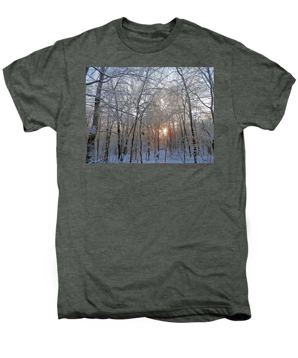 Sunset Men's Premium T-Shirt featuring the photograph Winter Sunset by Pema Hou