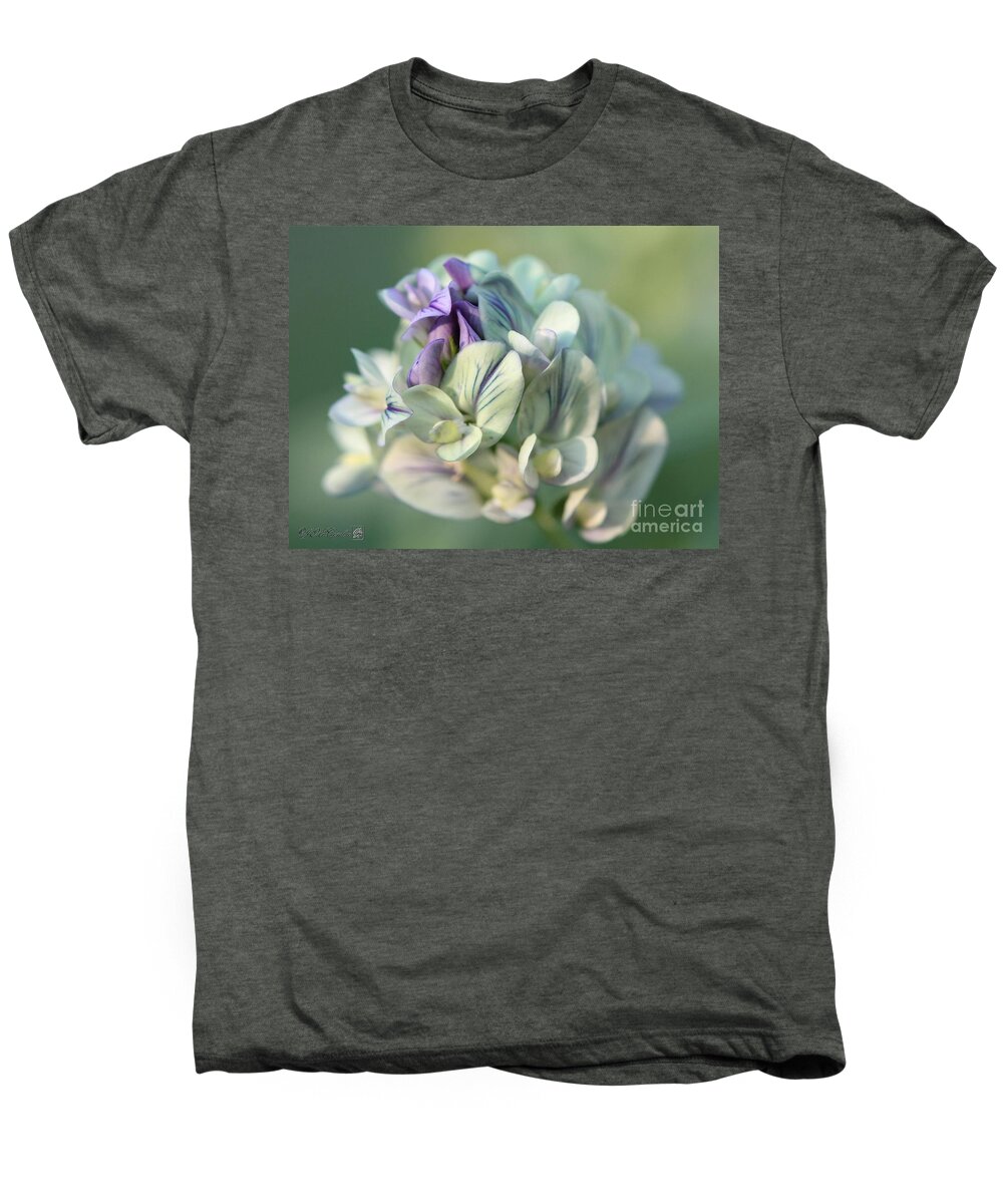 Alfalfa Medicago Sativa Men's Premium T-Shirt featuring the photograph Alfalfa in Shades of White #5 by J McCombie