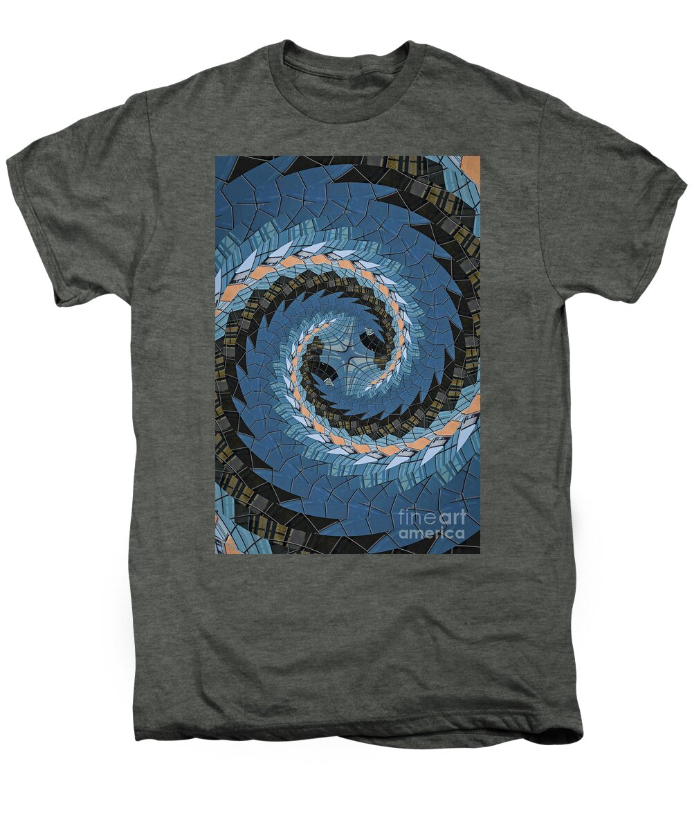 Digital Art Men's Premium T-Shirt featuring the photograph Wave mosaic. by Clare Bambers