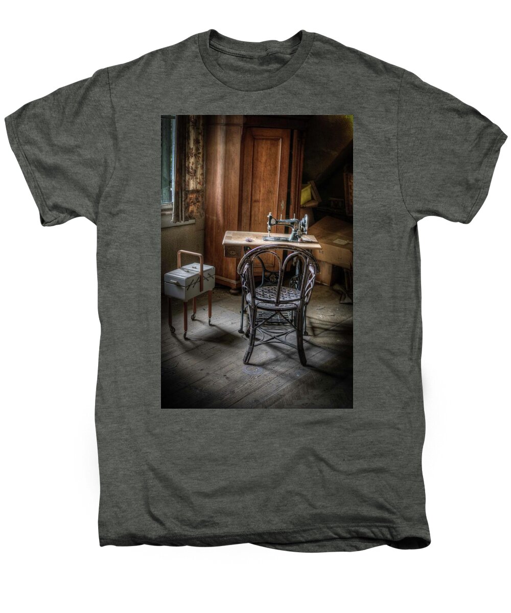 Schwartzwald Men's Premium T-Shirt featuring the digital art A stitch in time by Nathan Wright