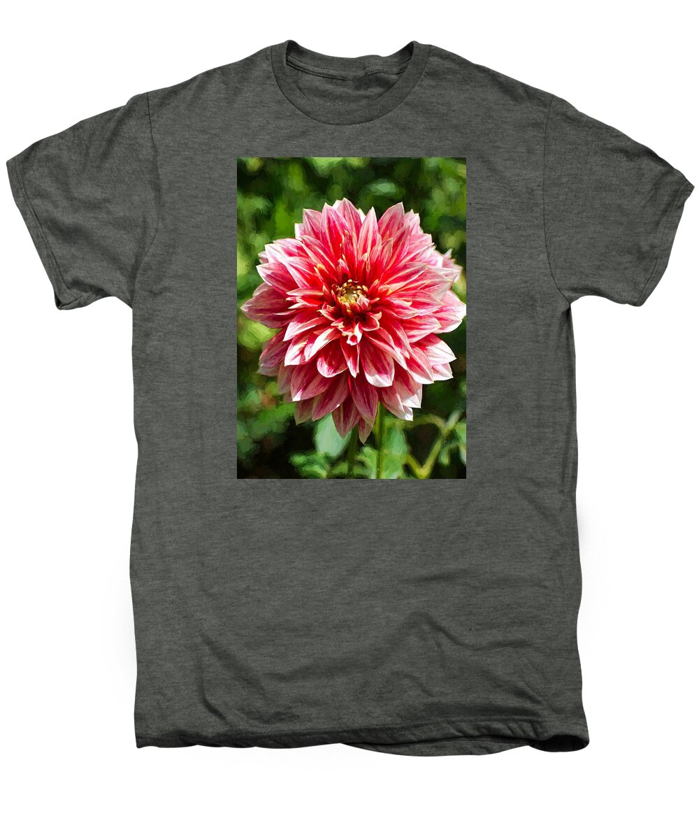 Flower Men's Premium T-Shirt featuring the digital art Dahlia 3 by Charmaine Zoe