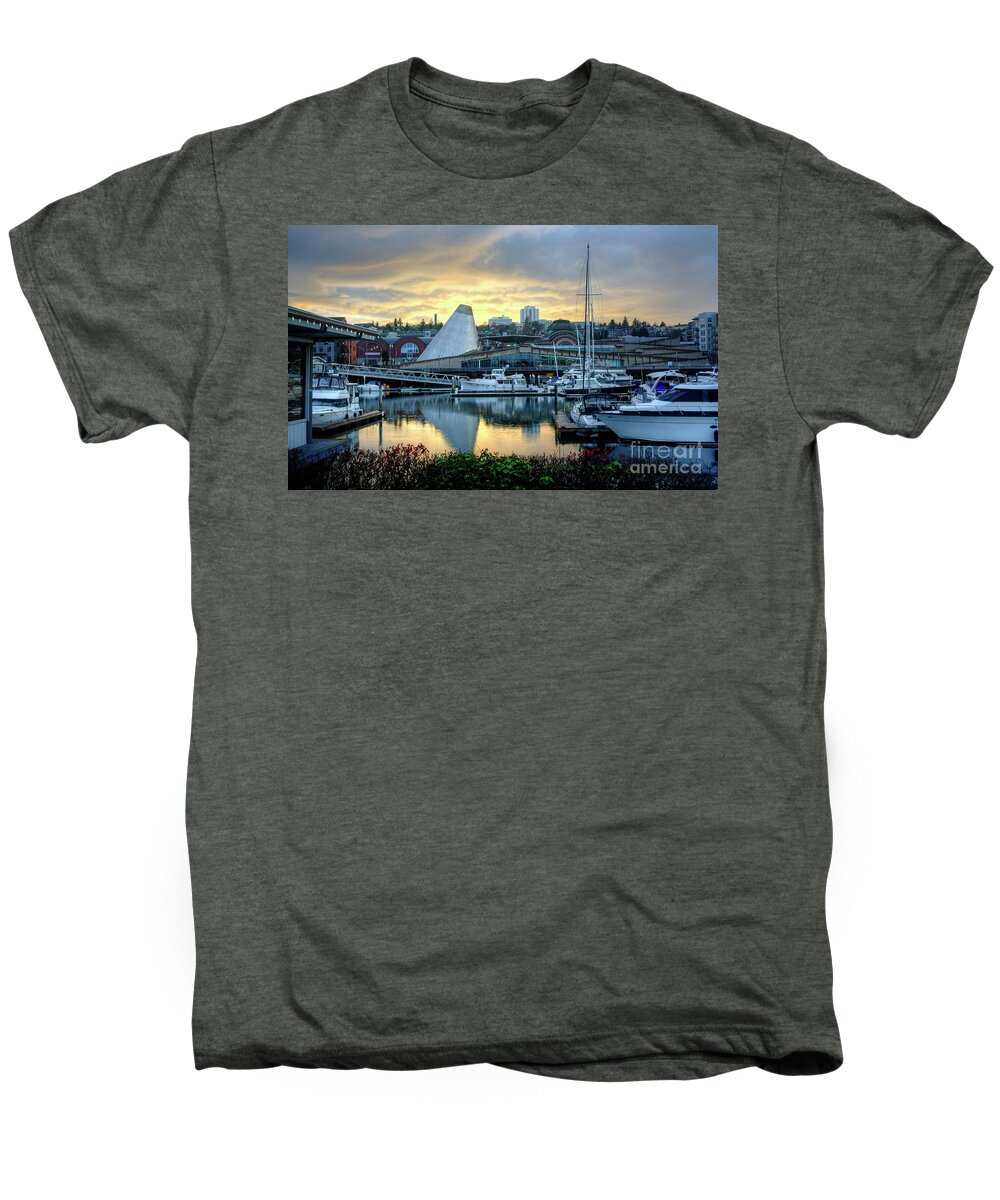 Hdr Men's Premium T-Shirt featuring the photograph Hot Shop Cone Cloudy Twilight by Chris Anderson