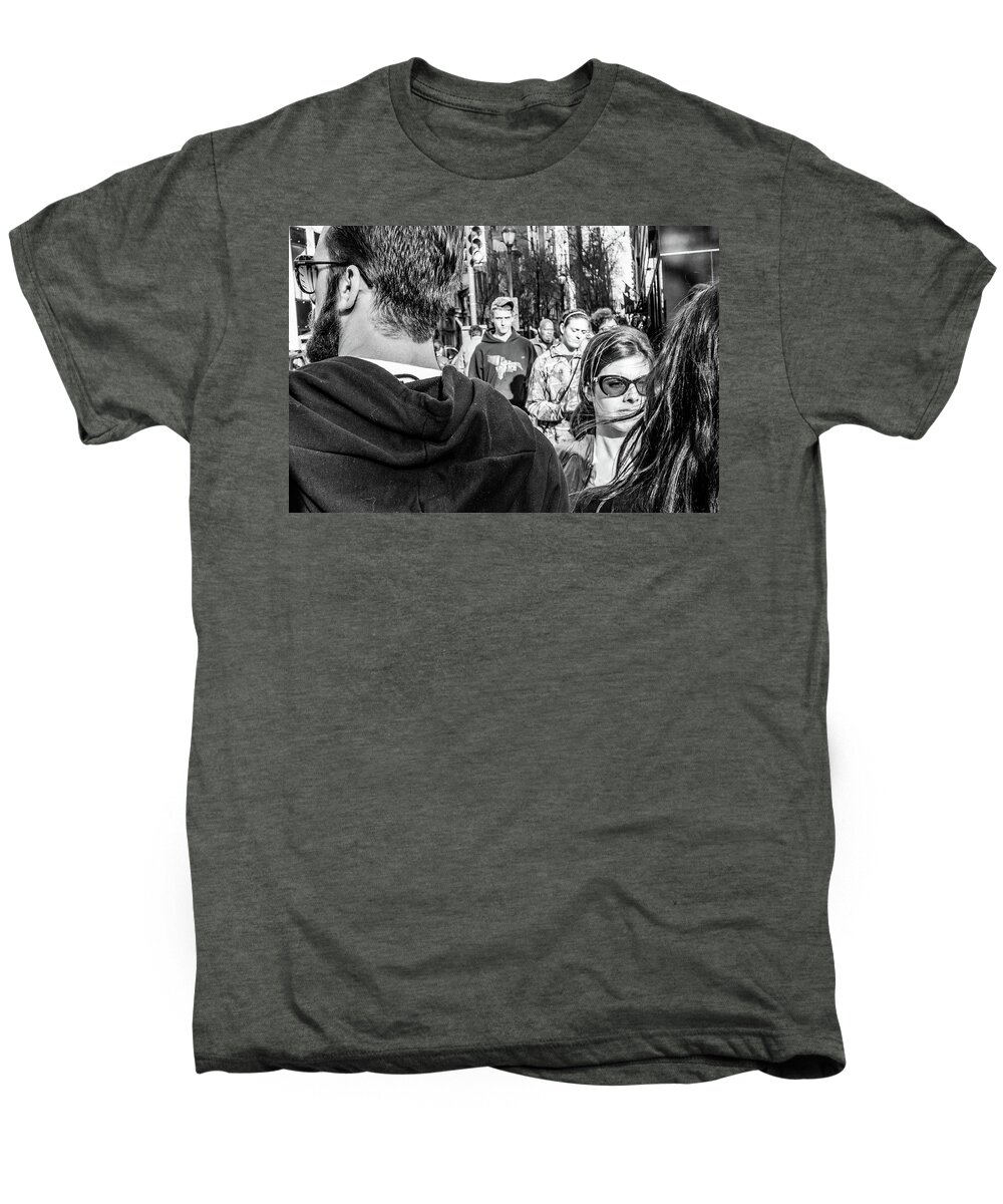 Philly Street Photography Men's Premium T-Shirt featuring the photograph Percolate by David Sutton