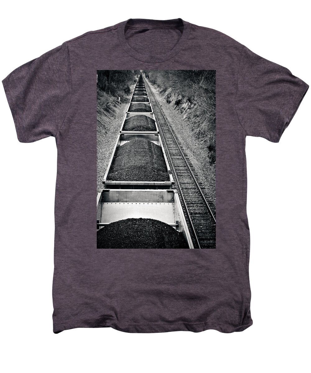 Train Men's Premium T-Shirt featuring the photograph Down the Line by Jessica Brawley