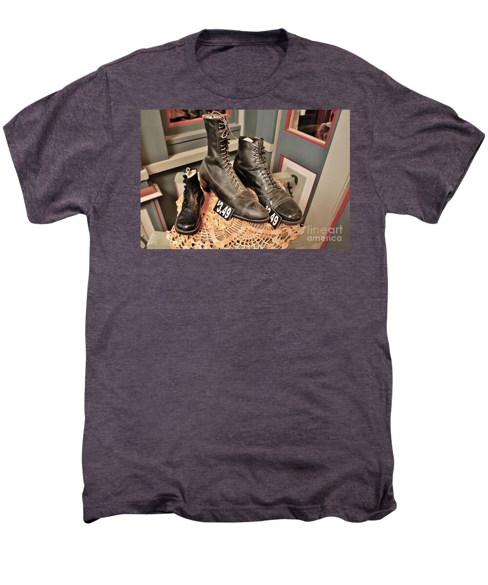 Womens Men's Premium T-Shirt featuring the photograph Shoes for Sale by Janice Pariza