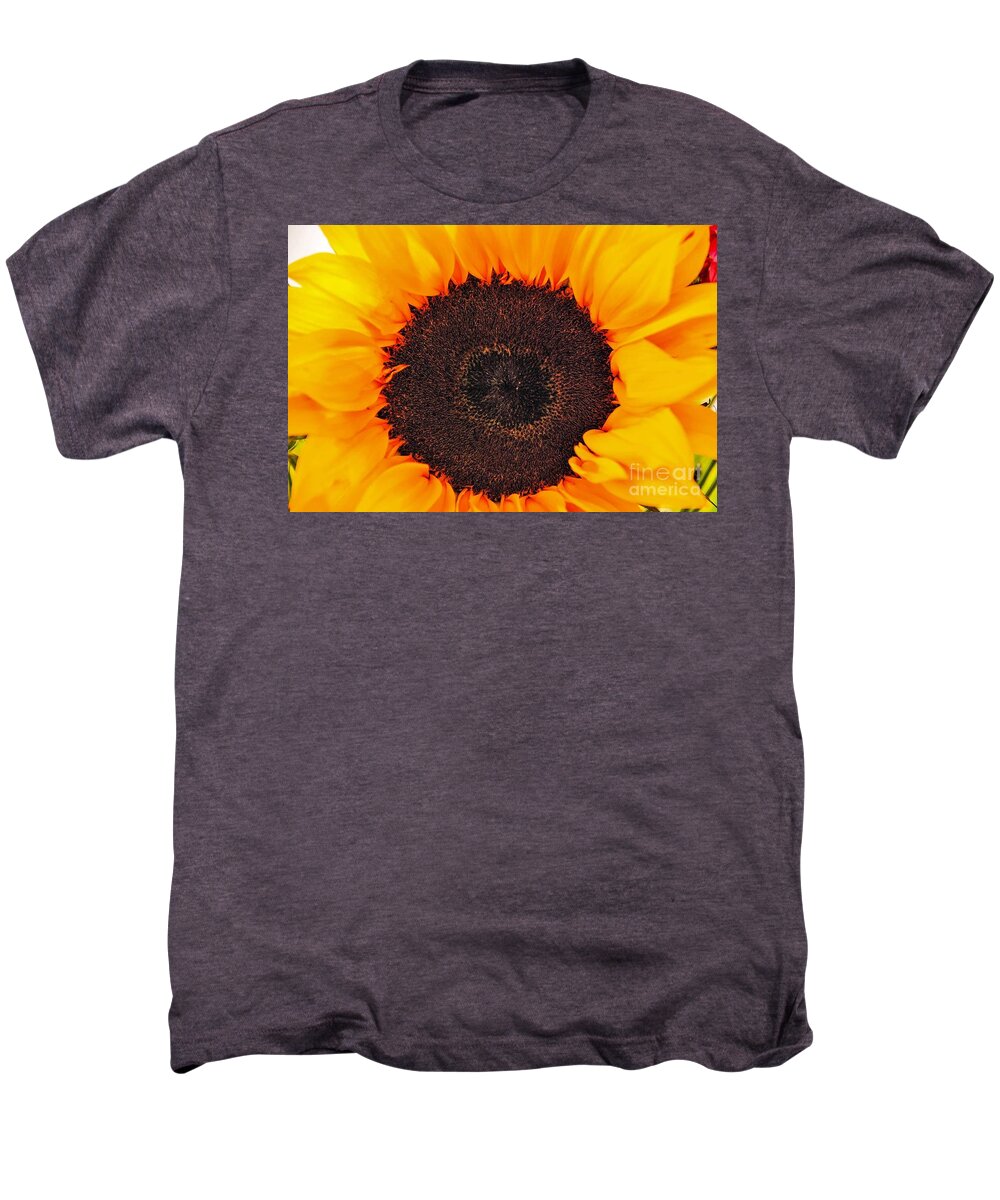 Sunflower Design Men's Premium T-Shirt featuring the photograph Sun Delight by Angela J Wright