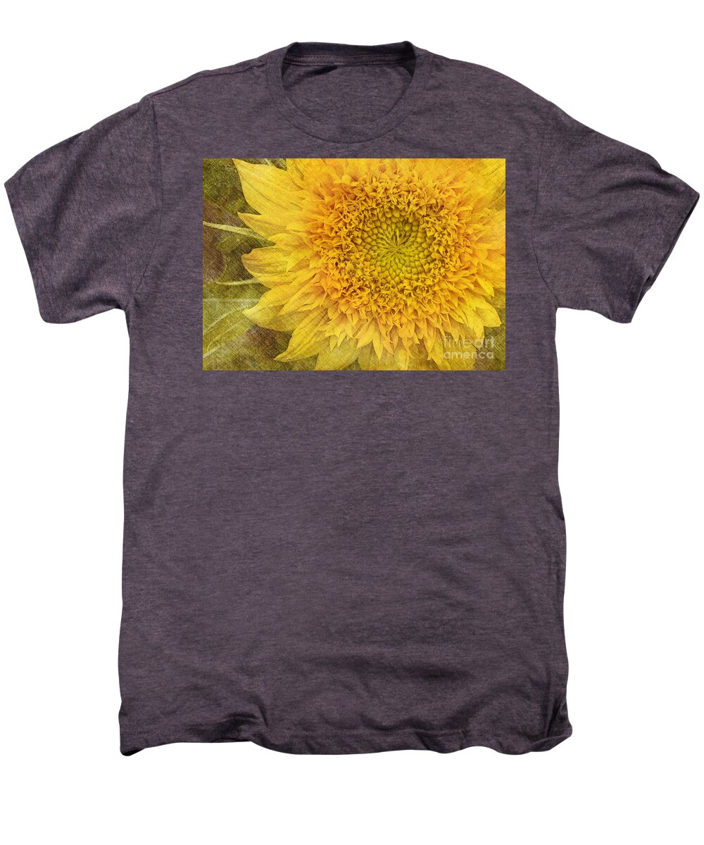 Sunflower Men's Premium T-Shirt featuring the photograph Sunflower by Carrie Cranwill