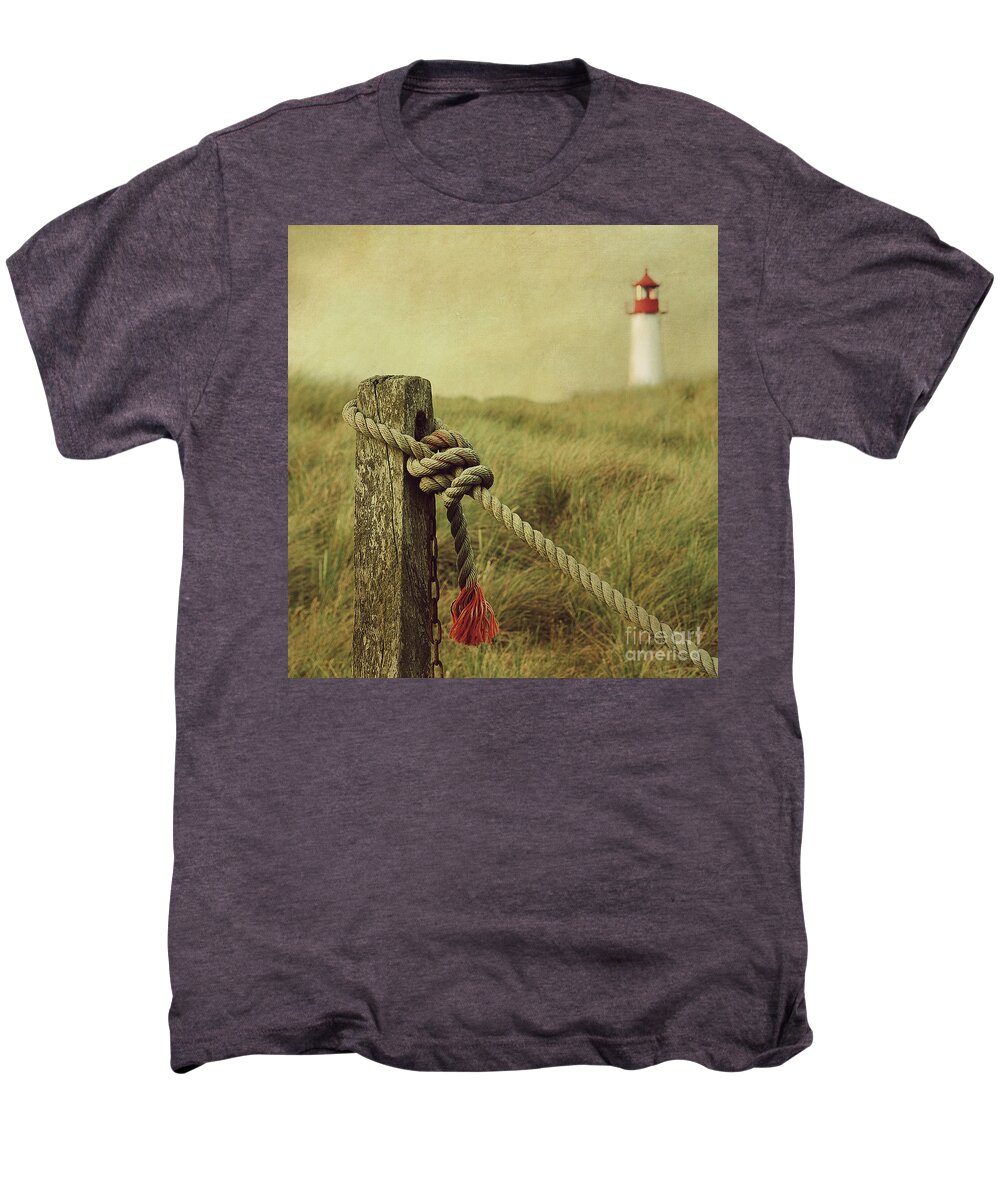 Lighthouse Men's Premium T-Shirt featuring the photograph To The Lighthouse by Hannes Cmarits
