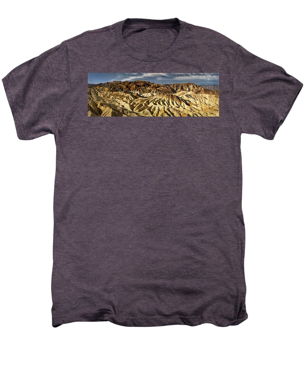 Amargosa Range Men's Premium T-Shirt featuring the photograph Zabriskie Point panorama by Eduard Moldoveanu