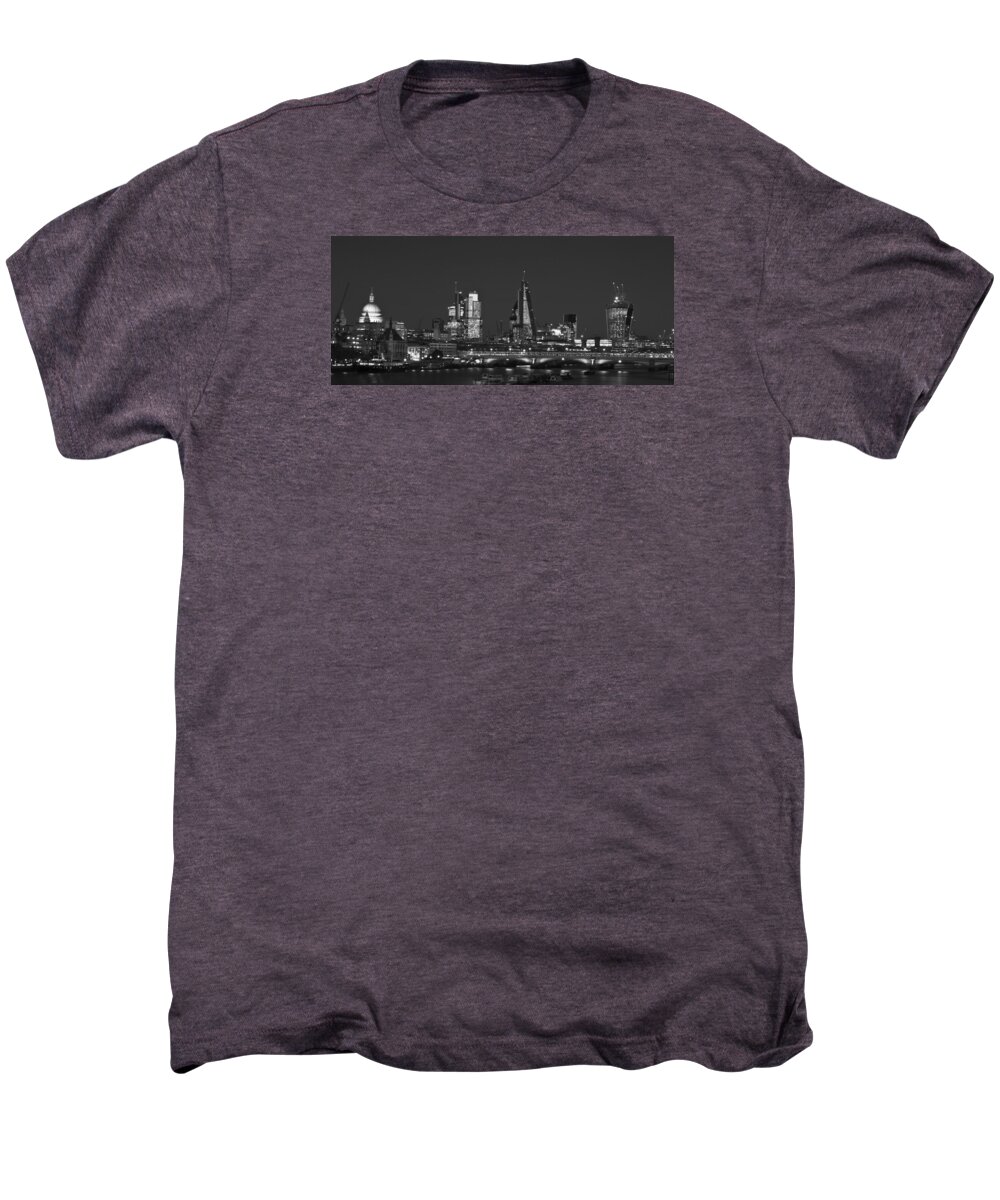 Cityscape Men's Premium T-Shirt featuring the photograph London City Skyline #1 by David French
