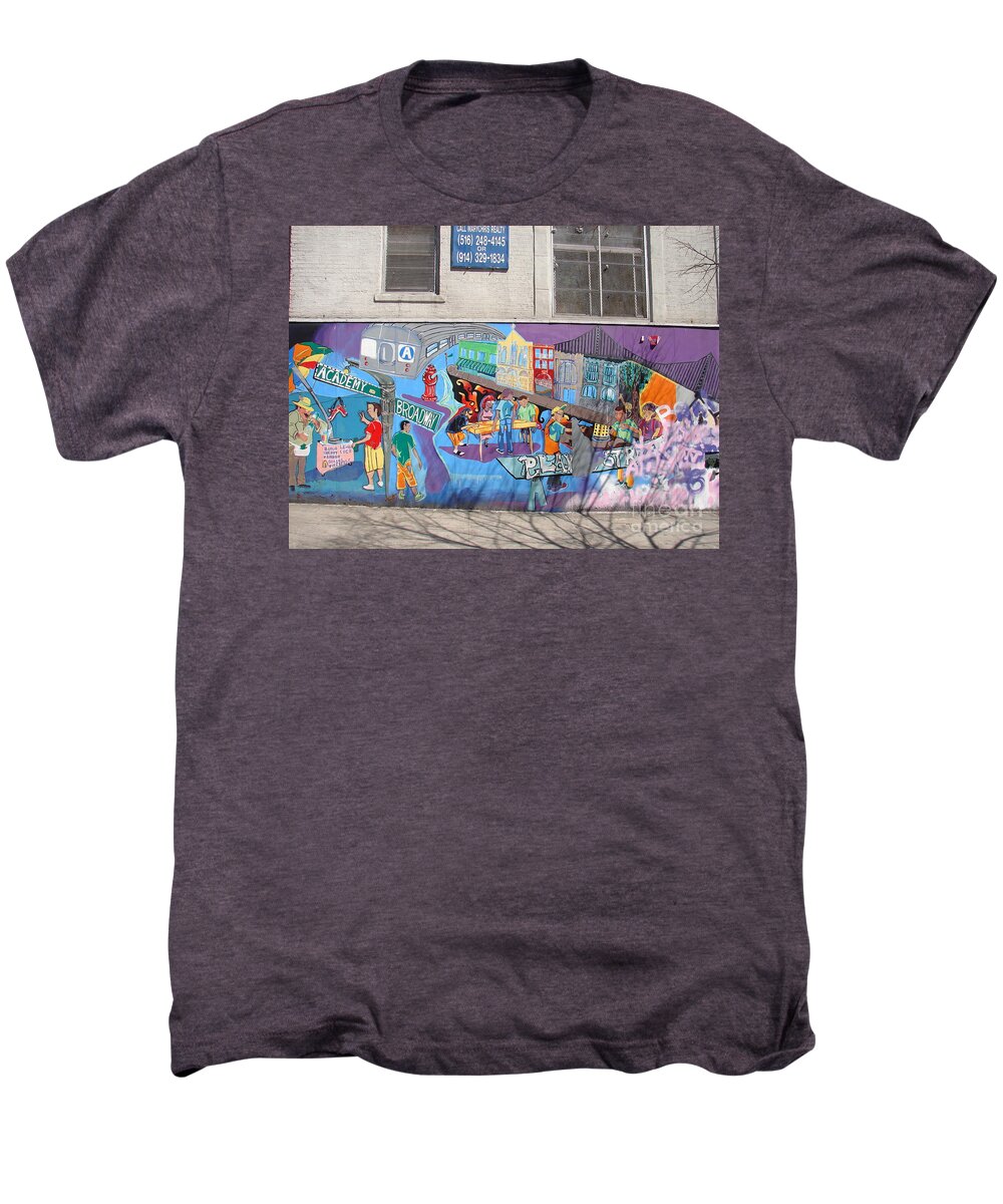 Inwood Men's Premium T-Shirt featuring the photograph Academy Street Mural by Cole Thompson