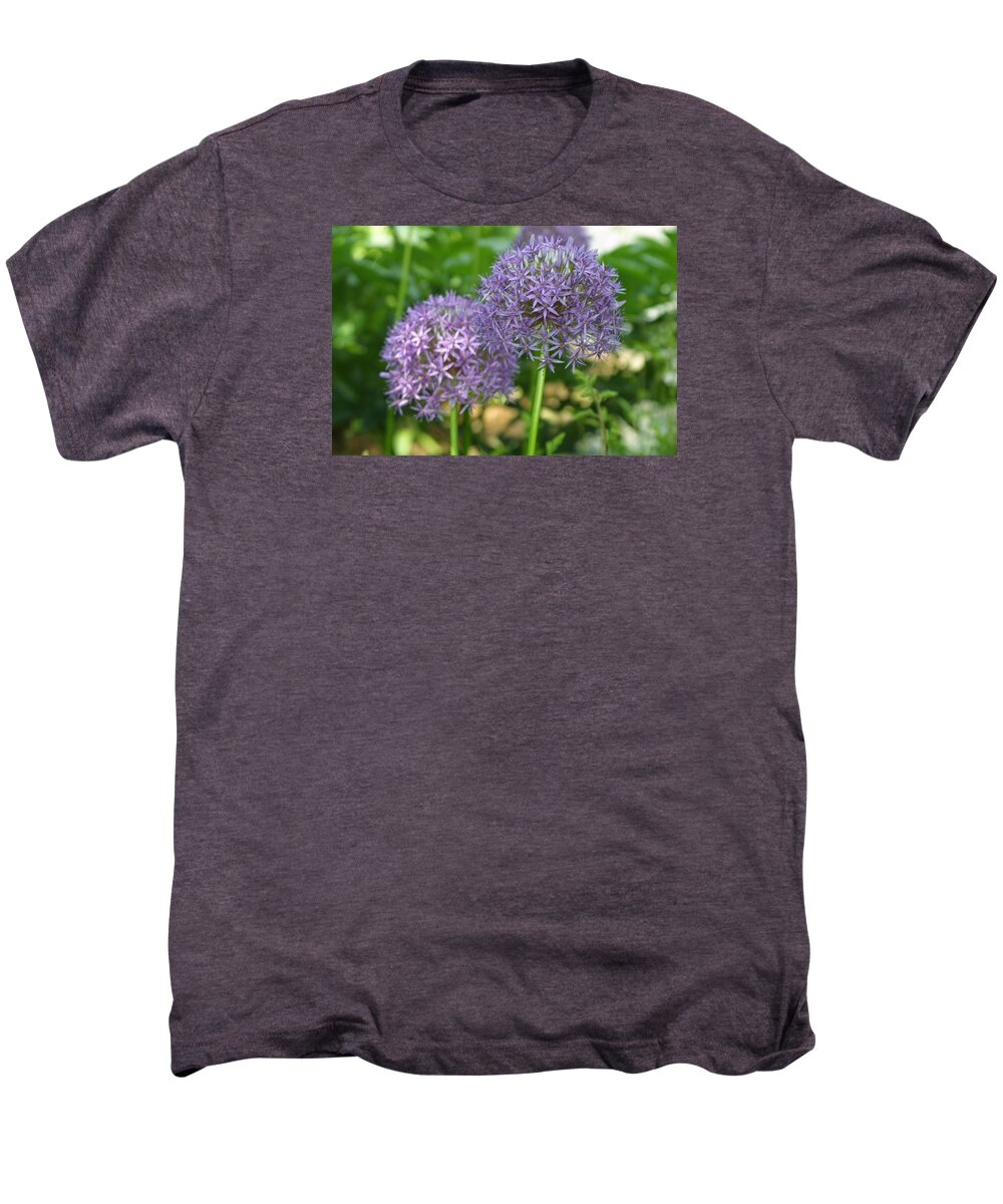 Purple Men's Premium T-Shirt featuring the photograph Allium by Dart Humeston