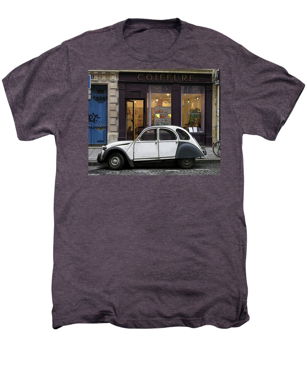 Citroen Men's Premium T-Shirt featuring the photograph Citroen 2CV by Jim Mathis