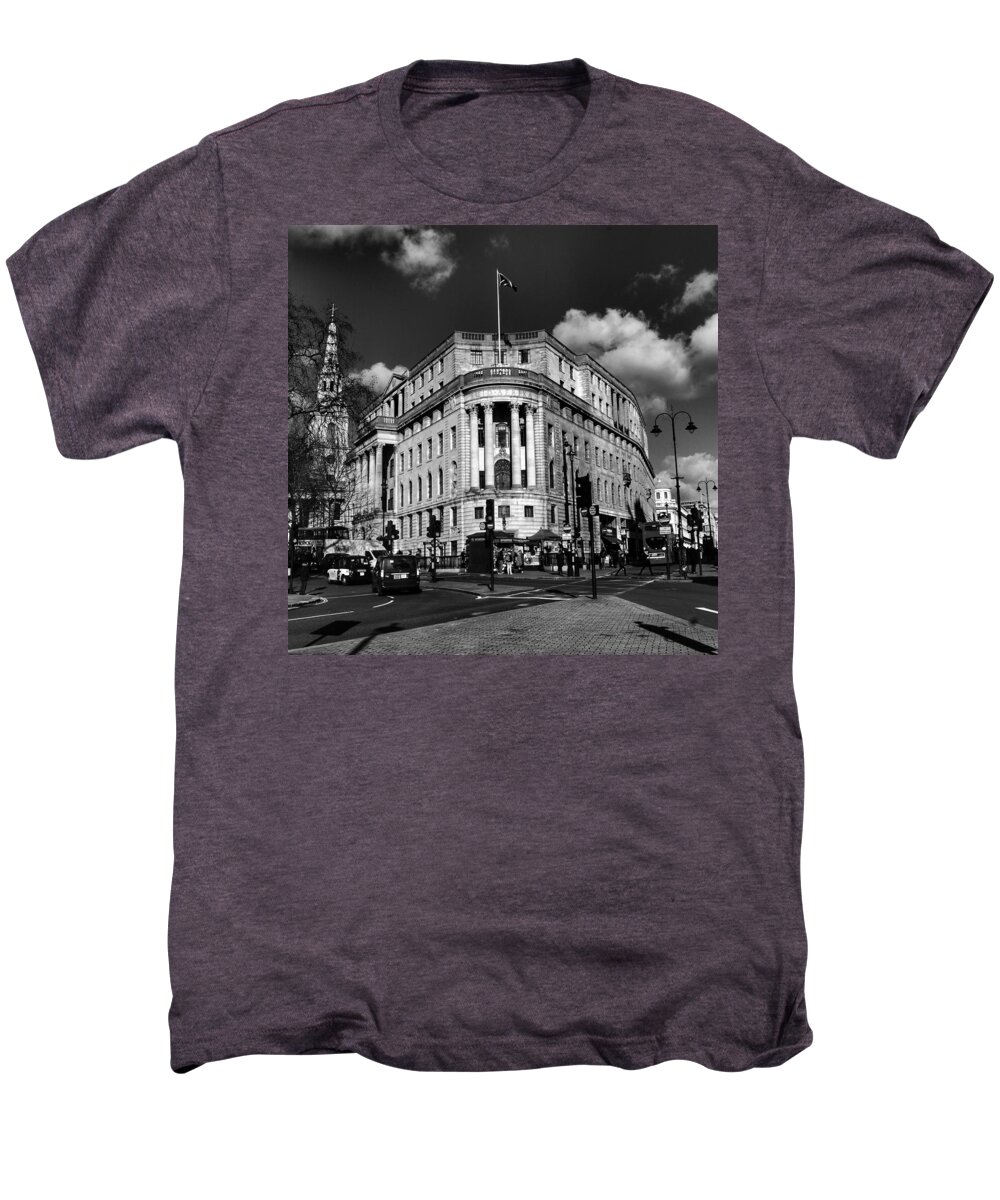 London Men's Premium T-Shirt featuring the photograph City of London by Joshua Miranda