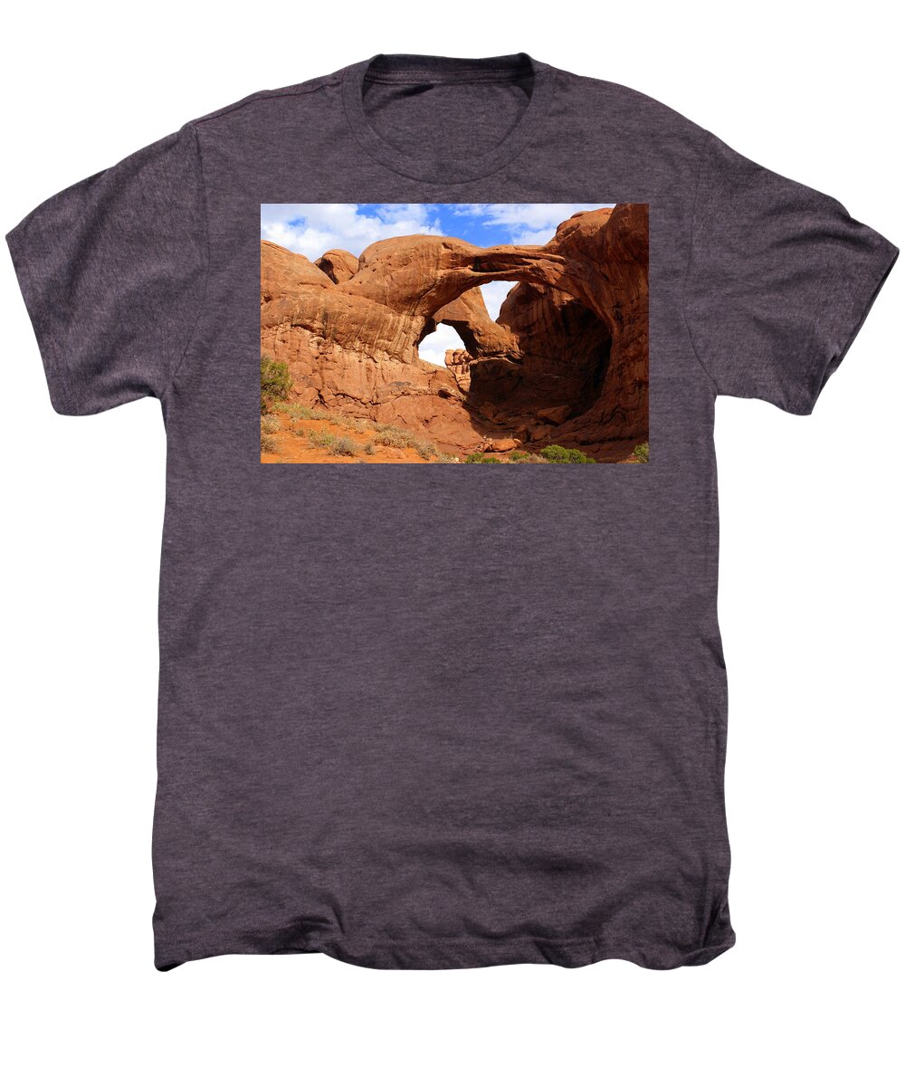 Southwest Art Men's Premium T-Shirt featuring the photograph Double Arch by Marty Koch