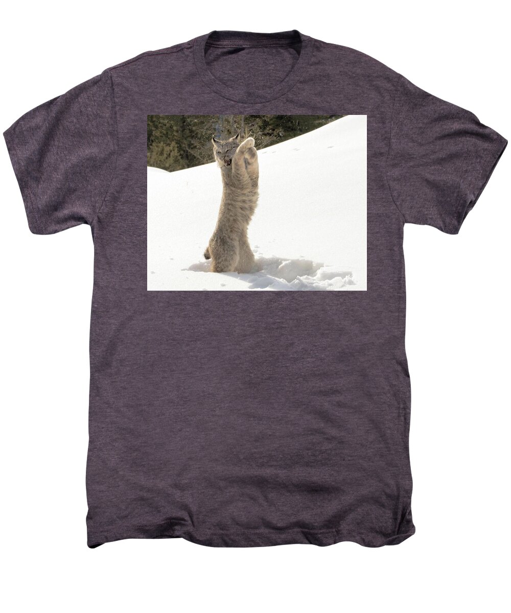 Lynx Men's Premium T-Shirt featuring the photograph Got Cha by Patricia Dennis