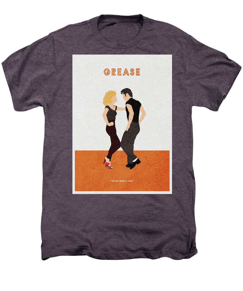 Grease Men's Premium T-Shirt featuring the painting Grease by Inspirowl Design
