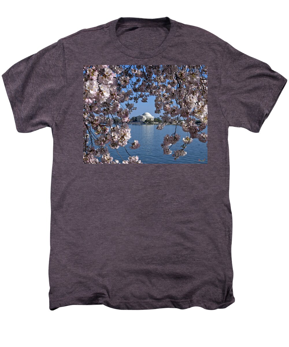 Washington D.c. Men's Premium T-Shirt featuring the photograph Jefferson Memorial on the Tidal Basin DS051 by Gerry Gantt